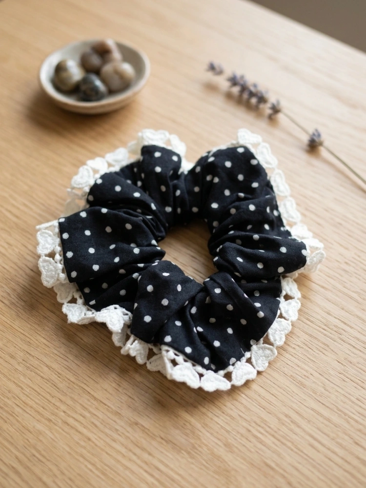 Polka Dot with Heart Lace