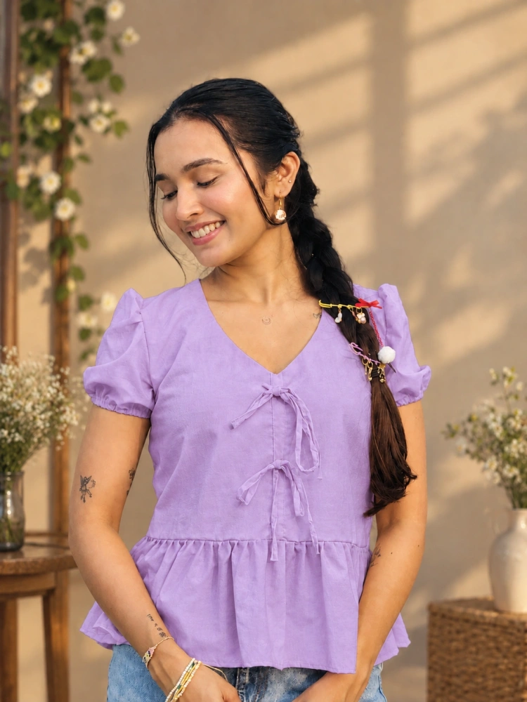 Petal Peplum Top